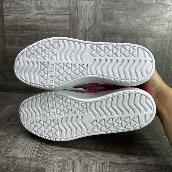 Adidas VL Court Bold Youth size 7/Women size 8.5 Pink White Platform Shoes - Picture 7 of 8